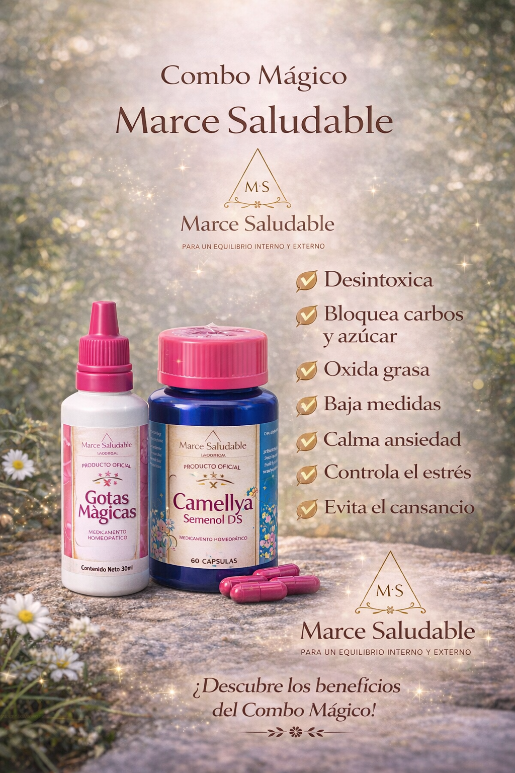 Combo MarceSaludable: equilibrio real, bienestar total. MarceSaludable Combo: real balance, total wellness.